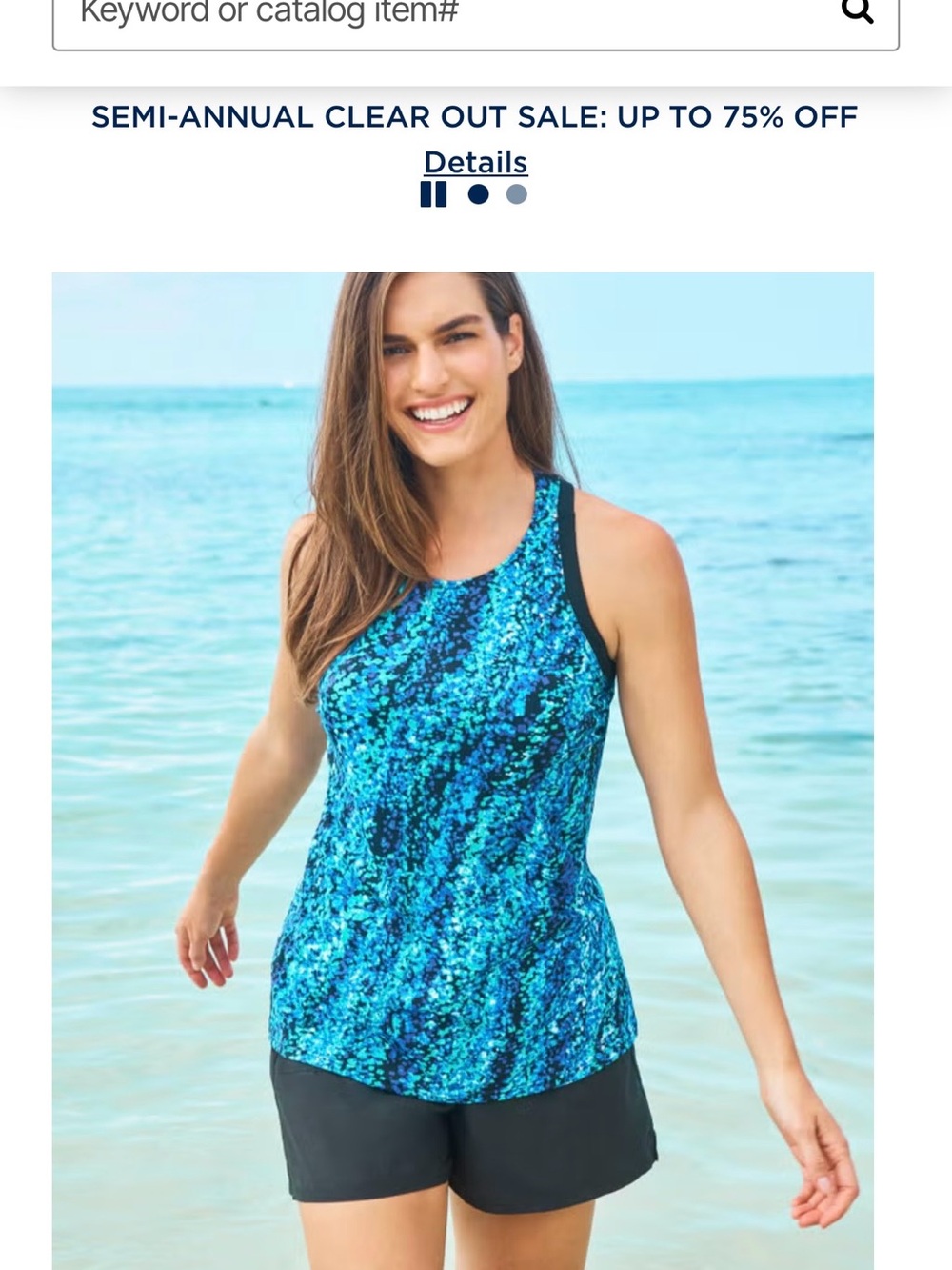 Swimsuits For All Blue Teal Tankini Top color not as shown see other photos.